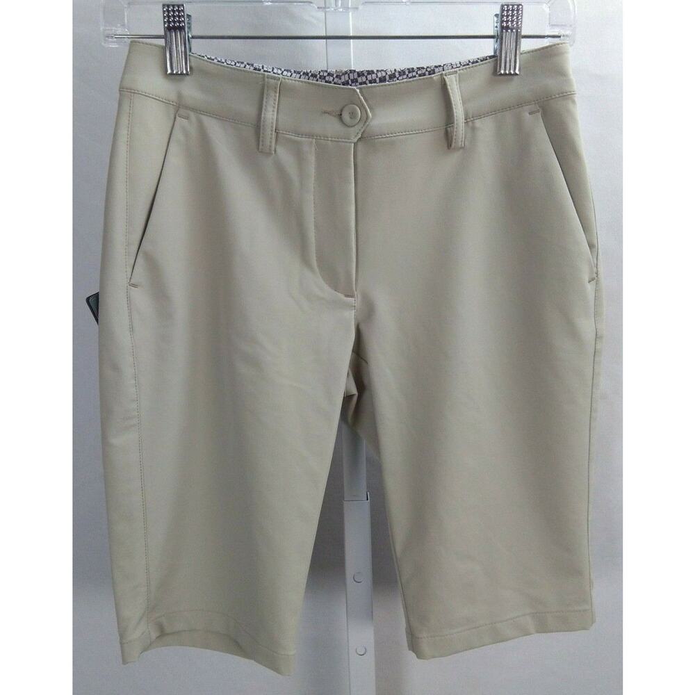 NWT Chervo Chervo-Tex Light Tan Womens Golf Shorts Size US 2 XS